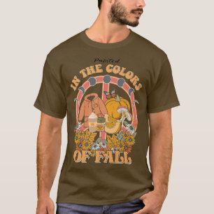 In de kleuren van de herfst van de Herfst geverfd T-shirt