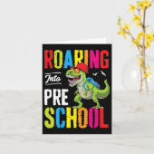 In de kleuterschool dinosaurus leraar Pre K terug  Kaart (Gele Bloem)