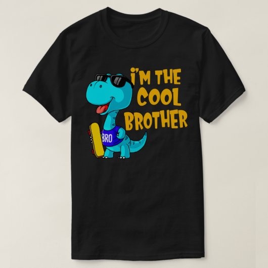 In de koele broeder van grappige dinosaurus Kinder T-shirt (Design voorkant)