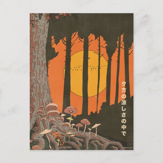 In de koelte van de avond briefkaart (Voorkant)
