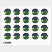 In De Koude Van De Winter Ronde Sticker (Vel)