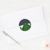 In De Koude Van De Winter Ronde Sticker (Envelop)