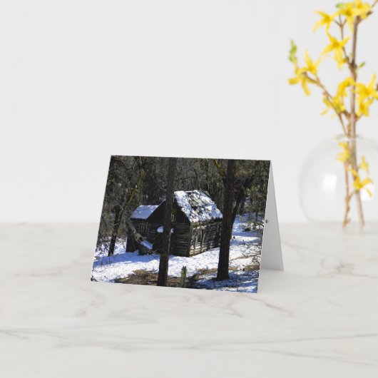 In de koude Winter/Kerstmis.... Kaart (Gele Bloem)