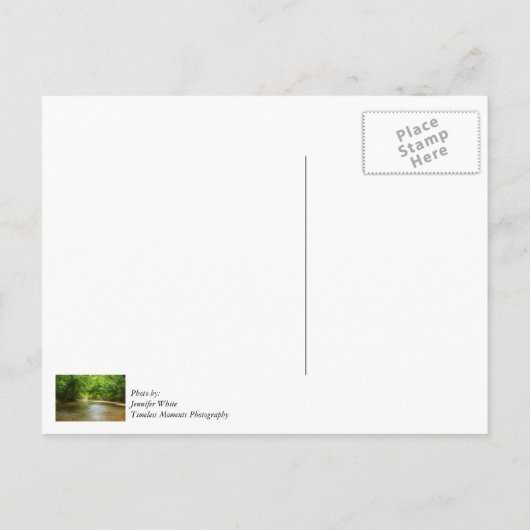 In de kreek briefkaart (Achterkant)