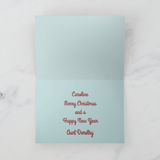 In de kribbe feestdagen kaart (Binnen)