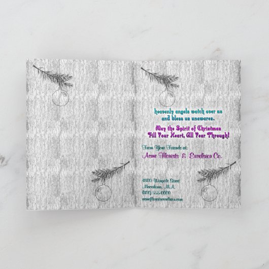 In de kribbe - gepersonaliseerd feestdagen kaart (Binnen)