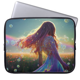 In de Kristalvelden onder de Starry Skies Laptop Sleeve