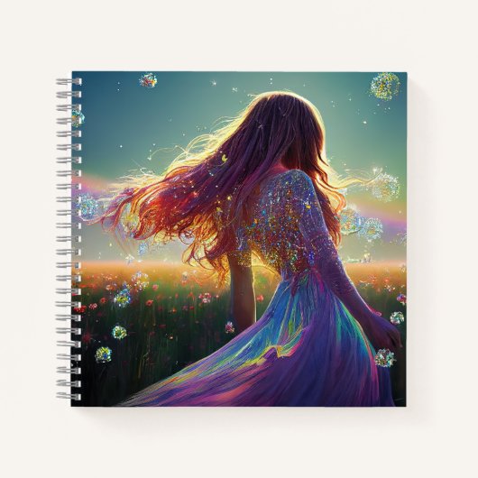 In de Kristalvelden onder de Starry Skies Notitieboek (Voorkant)