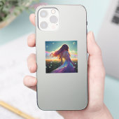 In de Kristalvelden onder de Starry Skies Sticker (Telefoon)