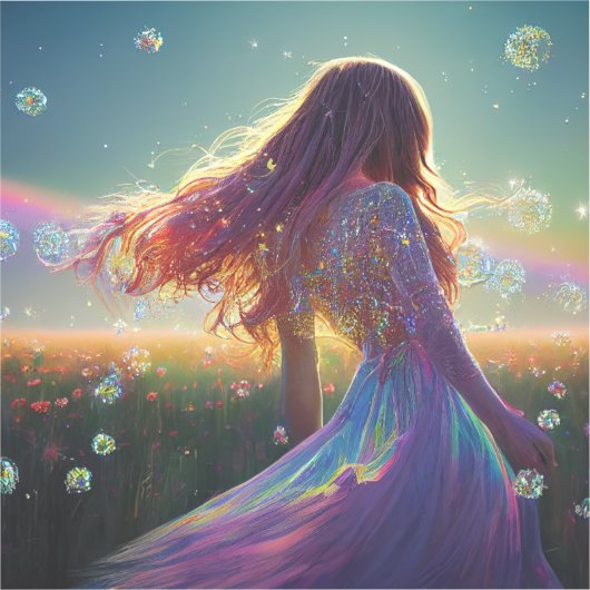 In de Kristalvelden onder de Starry Skies Sticker (Voorkant)