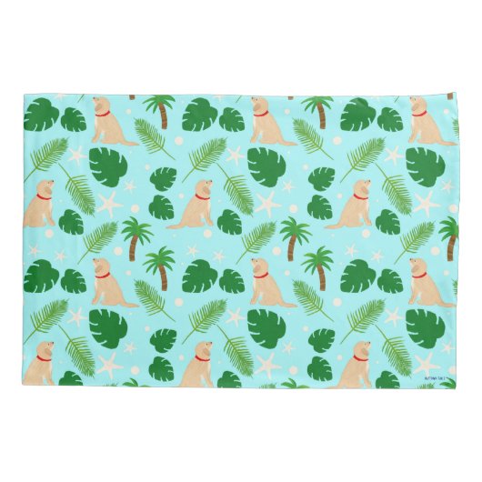 In de Kussenslopen van de Ocean Blue Tropical Pups (Achterkant-Links)