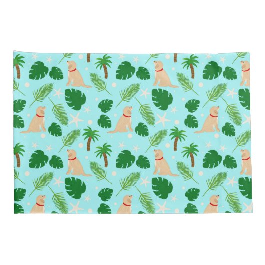 In de Kussenslopen van de Ocean Blue Tropical Pups (Achterkant-Rechts)