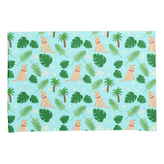 In de Kussenslopen van de Ocean Blue Tropical Pups (Voorkant-Rechts)