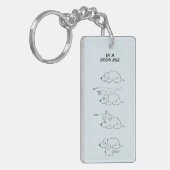 In de leeftijd van een hond sleutelhanger (Voorkant Links)