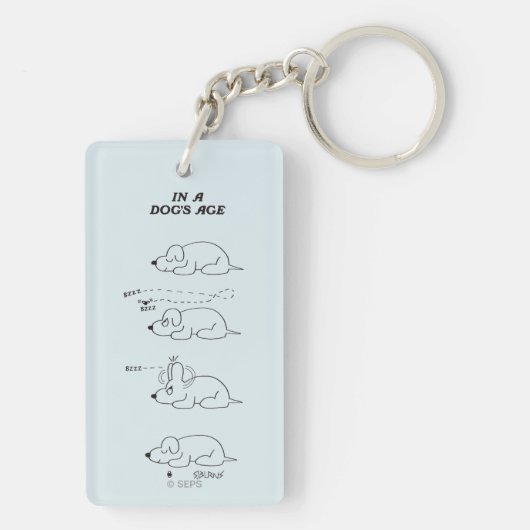 In de leeftijd van een hond sleutelhanger (achterkant)