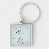 In de leeftijd van een hond sleutelhanger (Voorkant)