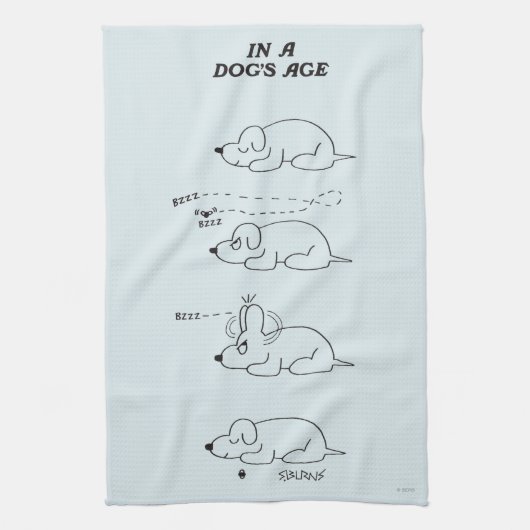 In de leeftijd van een hond theedoek (Verticaal)