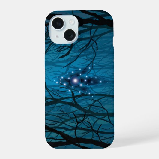 In de leegte kijken iPhone 15 case (Achterkant)