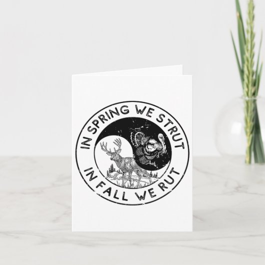 In de lente pronken we in de herfst zijn we bronst kaart (Voorkant)