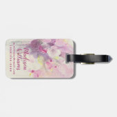  in de lente | Soft Pink Bouquet Bagagelabel (Achterkant horizontaal)