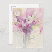 in de lente | Soft Pink Bouquet Briefkaart (Voorkant / Achterkant)