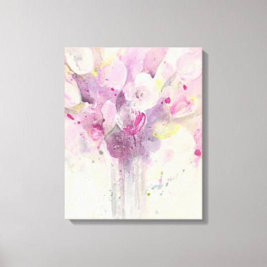  in de lente | Soft Pink Bouquet Canvas Afdruk (Voorkant)