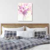 in de lente | Soft Pink Bouquet Canvas Afdruk (Insitu (Slaapkamer))