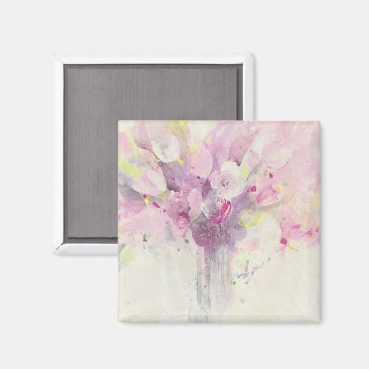  in de lente | Soft Pink Bouquet Magneet (Voorkant / Achterkant)