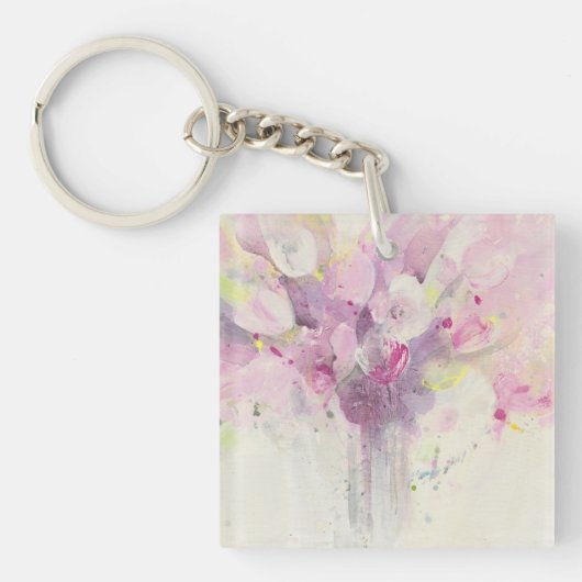in de lente | Soft Pink Bouquet Sleutelhanger (Voorkant)