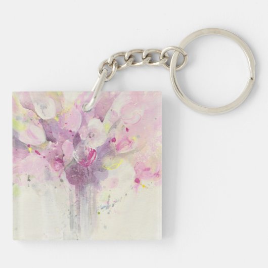  in de lente | Soft Pink Bouquet Sleutelhanger (Achterkant)