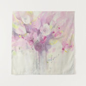  in de lente | Soft Pink Bouquet Wandkleed (Voorkant (horizontaal))