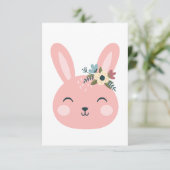 In de lente springen met ons paasmeisje-ontwerp kaart (Staand voorkant)