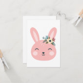 In de lente springen met ons paasmeisje-ontwerp kaart (Voorkant / Achterkant in situ)