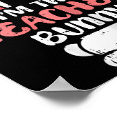 In de leraar Bunny Easter Egg Hunting Spring Wom Poster (Hoek)