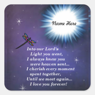 In de Lichte Dragonfly Vierkante Sticker