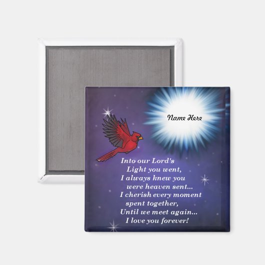 In de lichte kardinaal magneet (Voorkant / Achterkant)