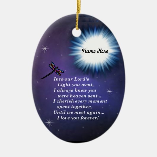 In de lichte libel keramisch ornament (Voorkant)