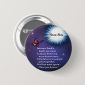 in de lichte vlinder ronde button 5,7 cm (Voorkant /achterkant)