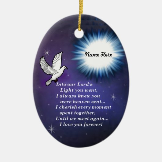 In de lichte vogel keramisch ornament (Voorkant)