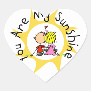 In de liefde ben je mijn zonneschijn hart sticker