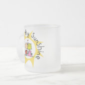 In de liefde ben je mijn zonneschijn matglas koffiemok (Voorkant links)