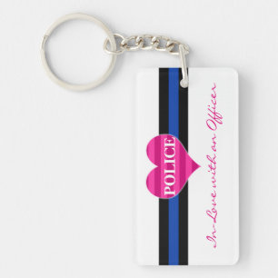In de liefde met een officier sleutelhanger