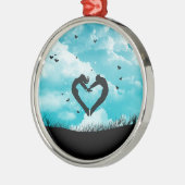 In de liefde metalen ornament (Links)