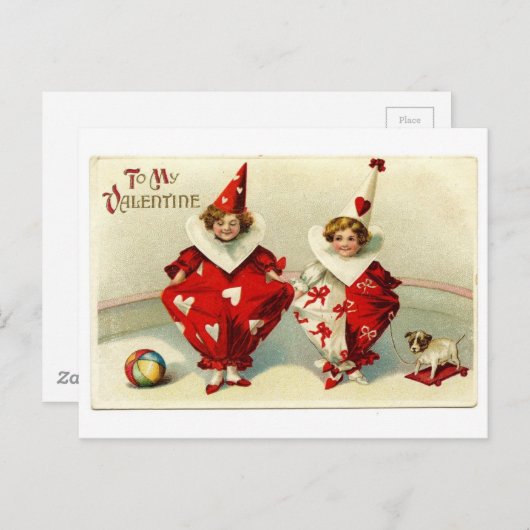 In de liefde rondlopen briefkaart (Voorkant / Achterkant)