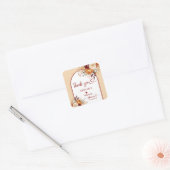IN DE LIEFDE VALEN FLORALE BOOG BRUIDSSHOOWER VIERKANTE STICKER (Envelop)