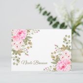 In de liefde voor roze platte banketbakkerswaren kaart (Staand voorkant)