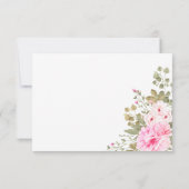 In de liefde voor roze platte banketbakkerswaren kaart (Achterkant)