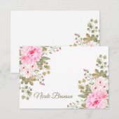 In de liefde voor roze platte banketbakkerswaren kaart (Voorkant / Achterkant)