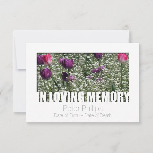 In de liefdevolle herinnering Sjabloon 11 Viering Kaart (Voorkant)