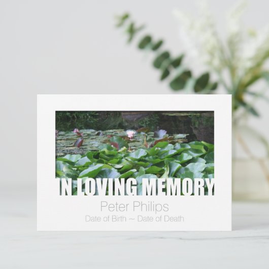 In de liefdevolle herinnering Sjabloon 12 Viering  Kaart (Staand voorkant)